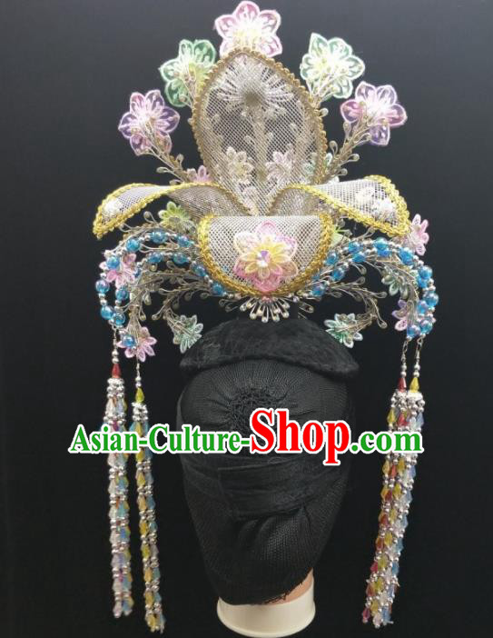 Chinese Traditional Peking Opera Queen Phoenix Hairpins Handmade Beijing Opera Diva Hair Accessories for Women