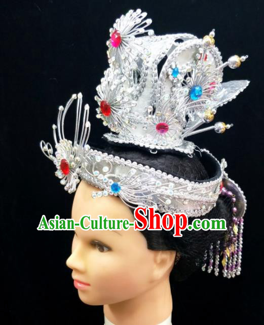 Chinese Traditional Peking Opera Scholar Hat Handmade Ancient Crown Prince Headwear for Men
