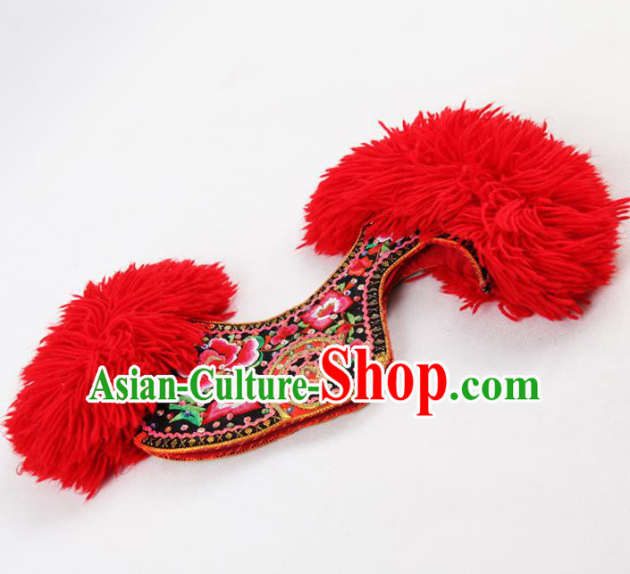 Chinese Traditional Yi Nationality Hat Handmade Ethnic Hair Accessories for Women