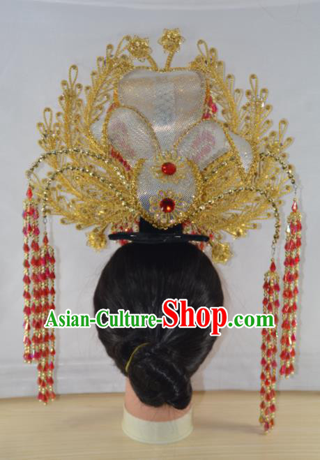 Chinese Traditional Peking Opera Phoenix Coronet Handmade Beijing Opera Diva Hair Accessories for Women