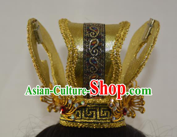 Chinese Traditional Peking Opera Scholar Hair Crown Handmade Ancient Royal Prince Headwear for Men