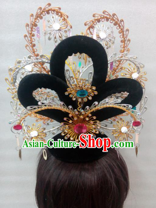 Chinese Traditional Peking Opera Diva Phoenix Hairpins Handmade Ancient Court Lady Hair Accessories for Women