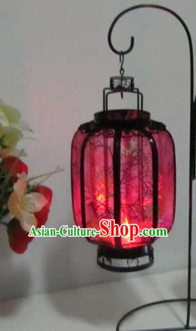 Chinese Traditional Handmade Iron Red Palace Lantern New Year Ceiling Lamp