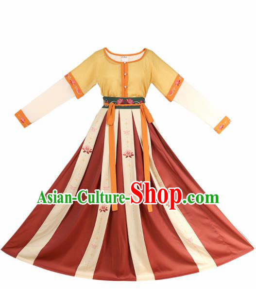 Chinese Ancient Drama Court Maid Hanfu Dress Traditional Tang Dynasty Flying Goddess Dance Costumes for Women
