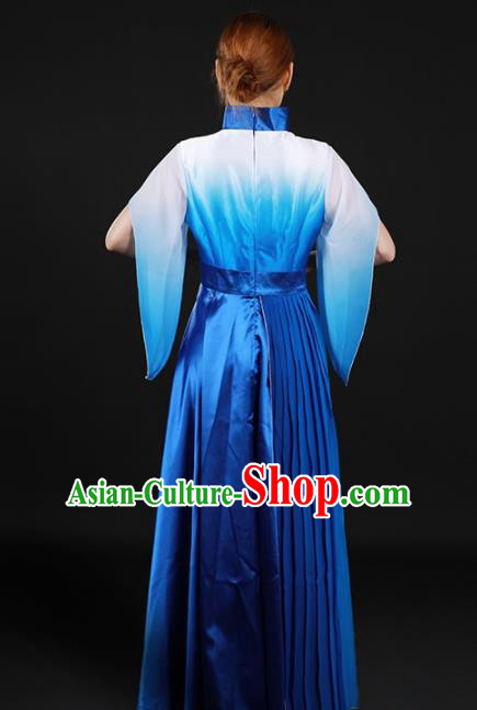 Chinese Spring Festival Gala Opening Dance Blue Dress Traditional Chorus Classical Dance Costume for Women