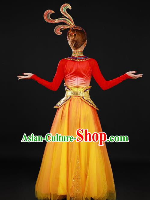 Chinese Spring Festival Gala Classical Dance Veil Dress Traditional Chorus Costume for Women
