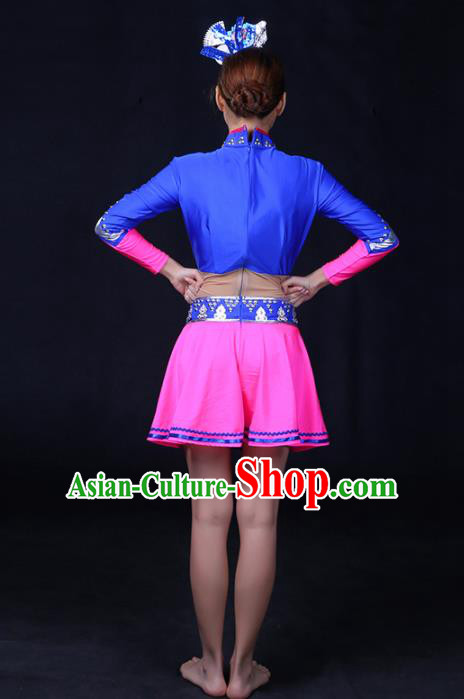 Chinese Spring Festival Gala Cheerleading Dance Dress Traditional Fan Dance Compere Costume for Women