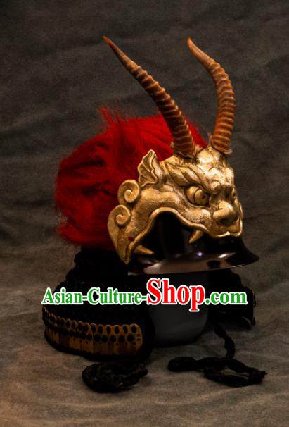 Chinese Traditional Song Dynasty General Helmet Ancient Military Officers Headwear for Men