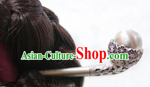 Korean Traditional Wedding Bride Silver Hairpins Asian Korea Hanbok Hair Accessories for Women