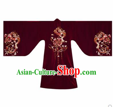 Chinese Traditional Jin Dynasty Scholar Red Cape Ancient Royal Prince Costumes for Men