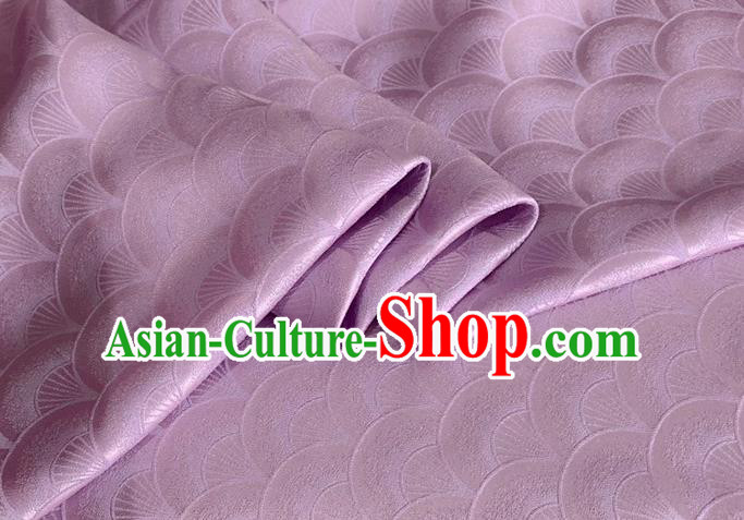 Asian Chinese Classical Scale Pattern Design Rosy Brocade Jacquard Fabric Traditional Cheongsam Silk Material