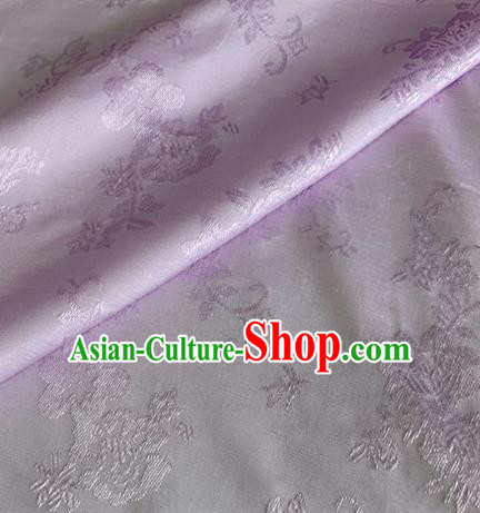 Asian Chinese Classical Pattern Design Lilac Jacquard Fabric Traditional Cheongsam Silk Material