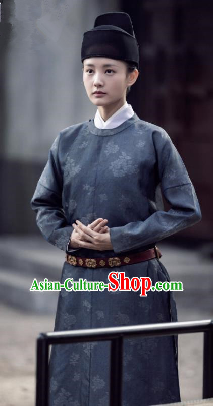 Traditional Chinese Ancient Song Dynasty Palace Menservants Dress Drama Royal Nirvana Gu A Bao Costumes and Hat for Women