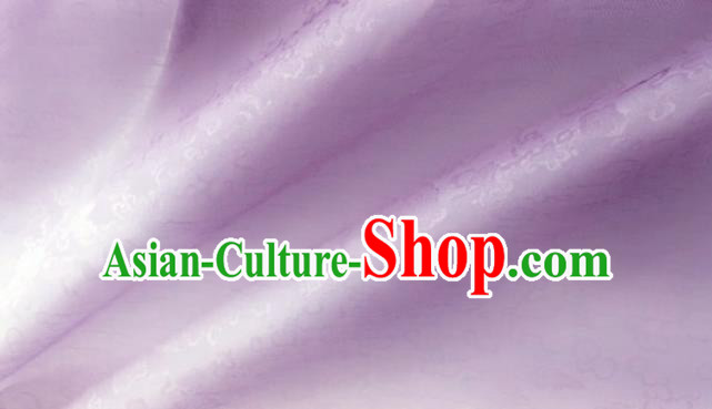 Asian Chinese Classical Auspicious Clouds Pattern Design Lilac Brocade Jacquard Fabric Traditional Cheongsam Silk Material
