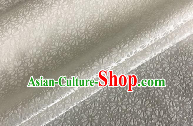 Asian Chinese Classical Jacquard Pattern Design White Brocade Fabric Traditional Cheongsam Silk Material
