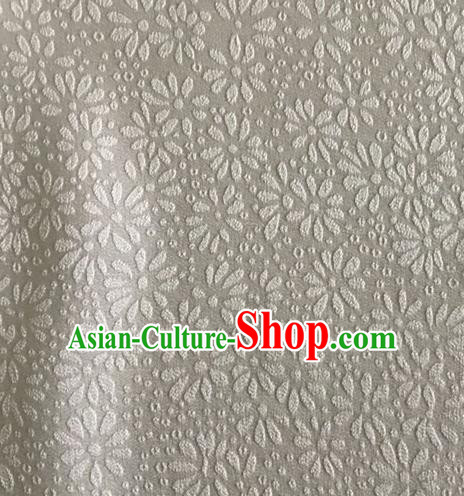 Asian Chinese Classical Jacquard Pattern Design White Brocade Fabric Traditional Cheongsam Silk Material
