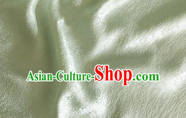Asian Chinese Classical Jacquard Pattern Design Light Green Brocade Fabric Traditional Cheongsam Silk Material