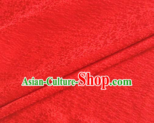 Asian Chinese Classical Jacquard Pattern Design Red Brocade Fabric Traditional Cheongsam Silk Material