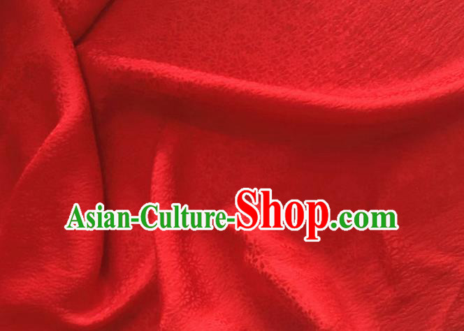 Asian Chinese Classical Jacquard Pattern Design Red Brocade Fabric Traditional Cheongsam Silk Material