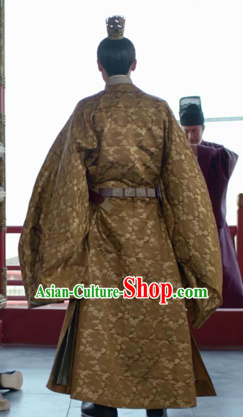 Traditional Chinese Drama Royal Nirvana Ancient Imperator Xiao Jian Clothing Song Dynasty Emperor Costumes for Men