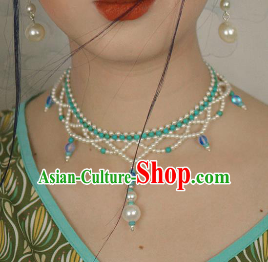 Chinese Traditional National Necklace Handmade Hanfu Necklet Accessories for Women
