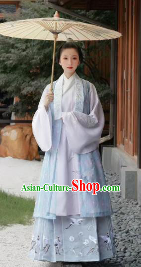 Chinese Ancient Taoist Nun Miao Yu Embroidered Dress Traditional Ming Dynasty Nobility Lady Costumes for Women
