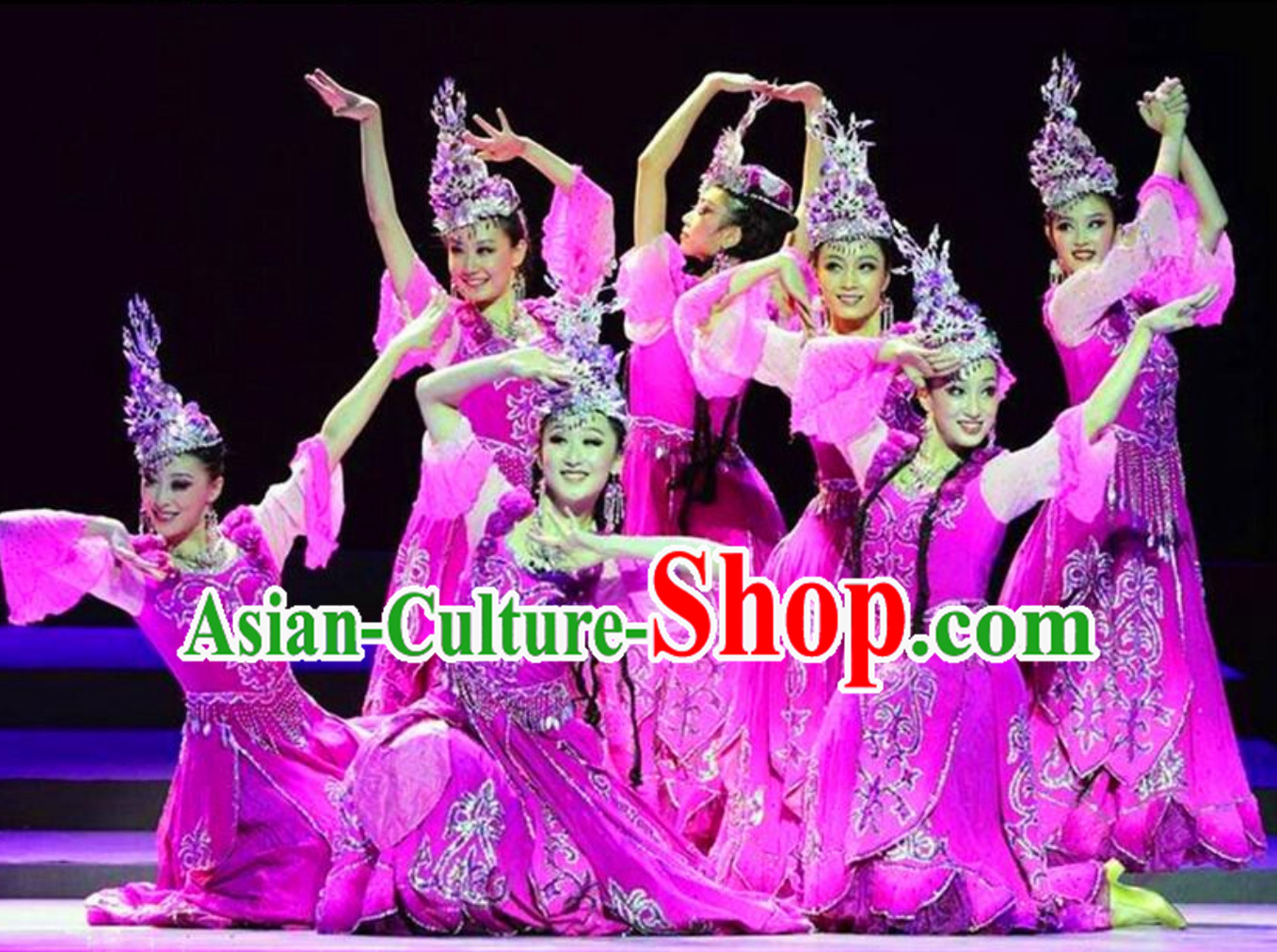 Chinese Traditional Kazakhstan Clothes Folk Dance Ethnic Dress for Women