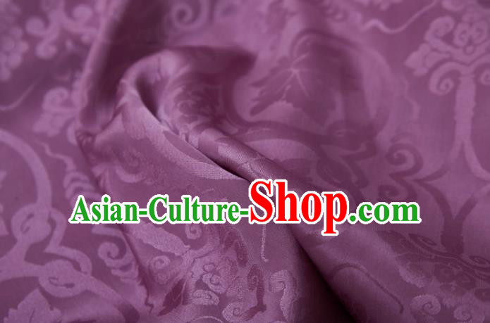 Chinese Classical Grape Pattern Design Purple Mulberry Silk Fabric Asian Traditional Cheongsam Silk Material