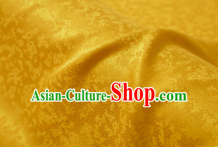 Chinese Classical Fubuki Pattern Design Yellow Mulberry Silk Fabric Asian Traditional Cheongsam Silk Material