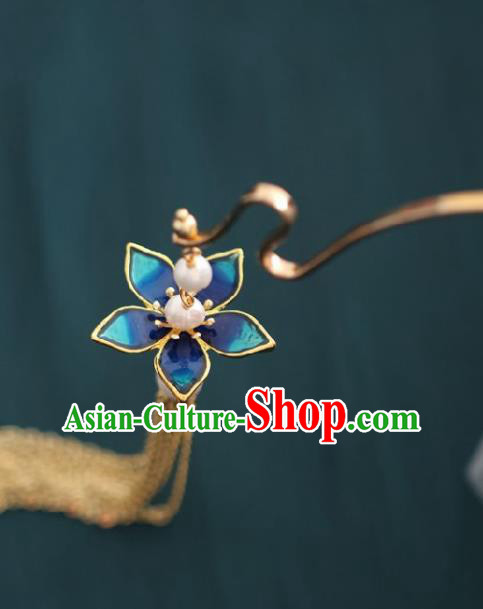 Chinese Handmade Ming Dynasty Princess Tassel Hairpins Ancient Hanfu Hair Accessories for Women