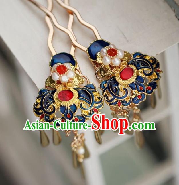 Chinese Handmade Ming Dynasty Princess Hairpins Ancient Hanfu Hair Accessories for Women