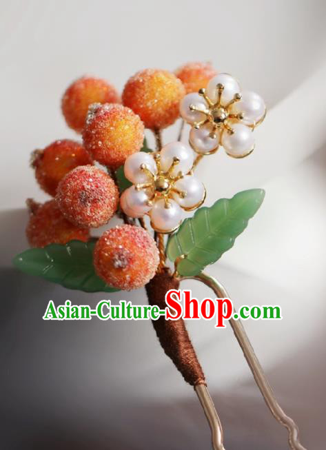 Chinese Handmade Ming Dynasty Princess Berry Hairpins Ancient Hanfu Hair Accessories for Women