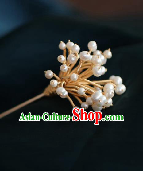 Chinese Handmade Ming Dynasty Queen Golden Spring Hairpins Ancient Hanfu Hair Accessories for Women