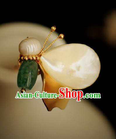 Chinese Handmade Ming Dynasty Princess Jade Butterfly Hairpins Ancient Hanfu Hair Accessories for Women