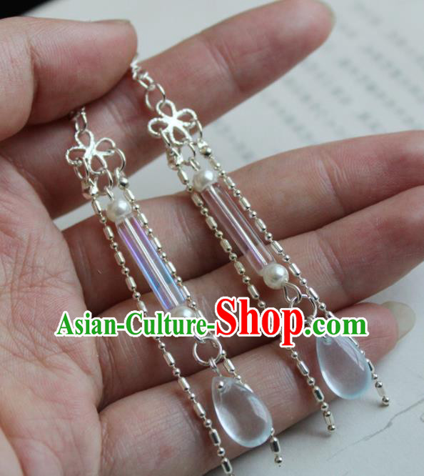 Chinese Traditional Hanfu Earrings Handmade Ancient Princess Ear Accessories for Women