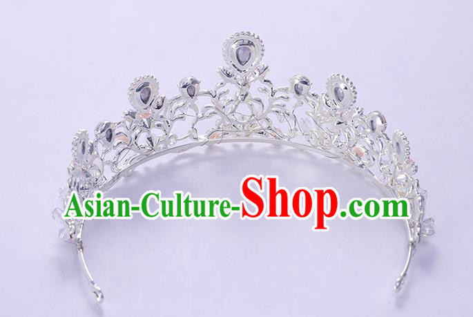 Top Handmade Wedding Bride Royal Crown Baroque Princess Hair Accessories for Women