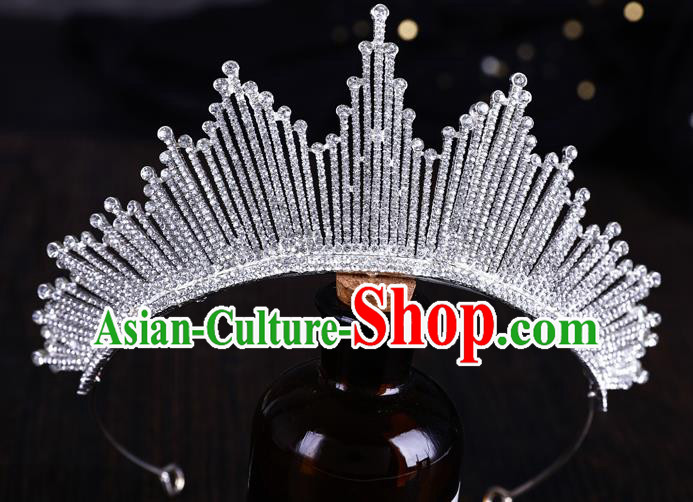Top Handmade Wedding Bride Jewel Royal Crown Baroque Princess Hair Accessories for Women