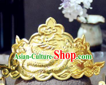Chinese Traditional Tang Dynasty Carving Dragon Hairpin Handmade Ancient Royal Empress Hair Accessories for Women