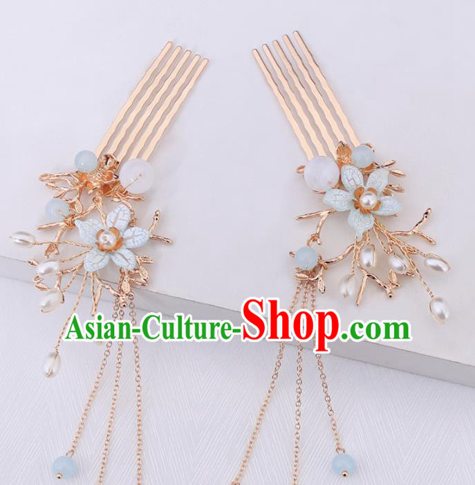 Chinese Traditional Ming Dynasty Hair Combs Hairpins Handmade Ancient Princess Hair Accessories for Women