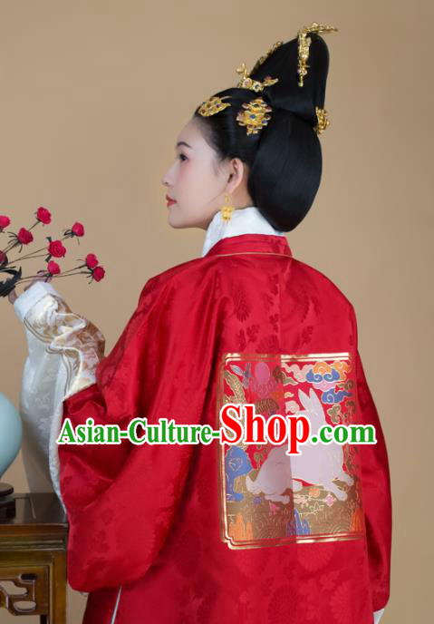Traditional Chinese Ancient Bride Wedding Hanfu Dress Ming Dynasty Royal Infanta Historical Costumes for Women