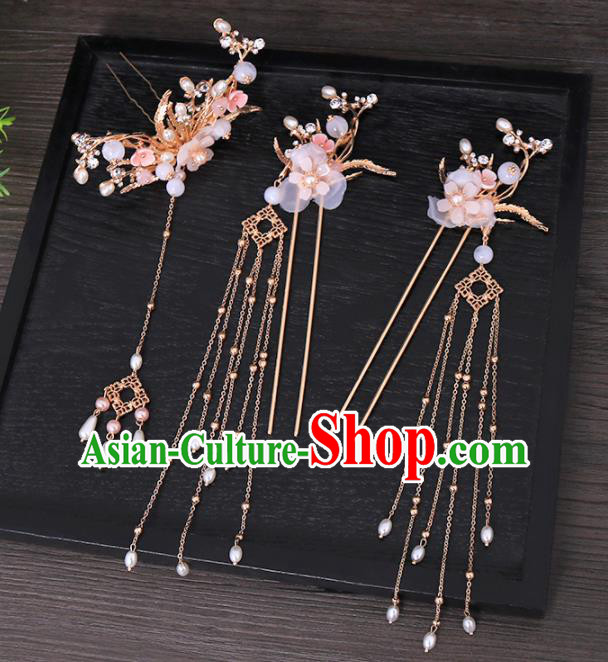 Traditional Chinese Hanfu Hairpins Handmade Ancient Princess Hair Accessories Complete Set for Women