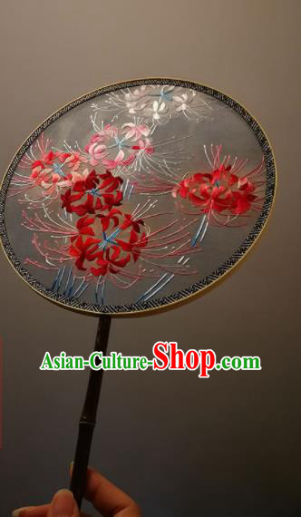 Traditional Chinese Hanfu Wedding Silk Fans Handmade Ancient Princess Embroidered Palace Fan for Women