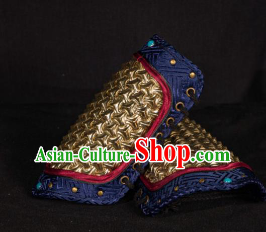 Traditional Chinese Ming Dynasty Blades Armband Handmade Ancient Swordsman Wrist Guard for Men