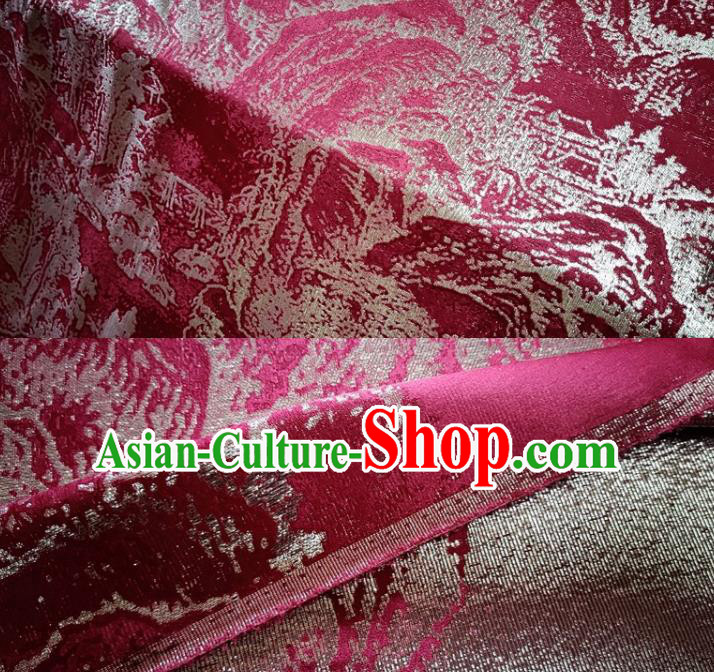 Chinese Traditional Rosy Silk Fabric Mulberry Silk Fabric Hanfu Dress Material