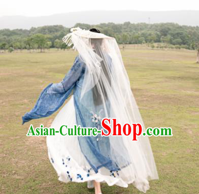 Chinese Ancient Goddess Embroidered Dress Traditional Tang Dynasty Royal Princess Costume for Women