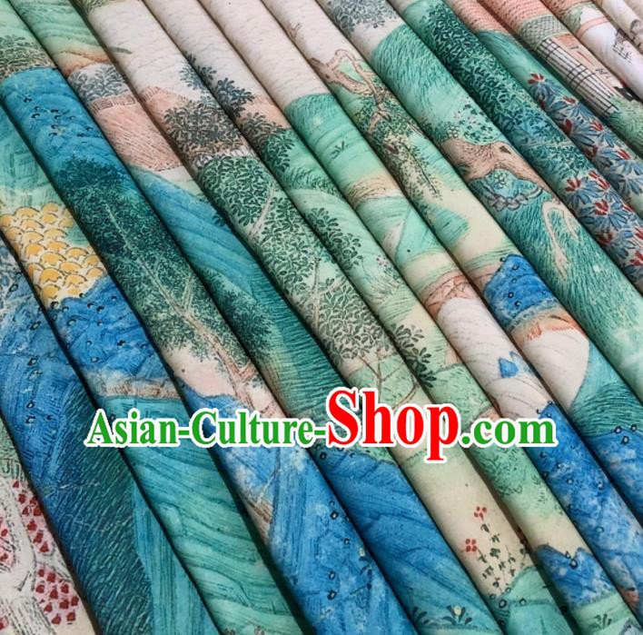 Chinese Traditional Classical Pattern Flax Fabric Silk Fabric Hanfu Dress Material