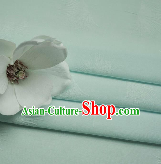 Chinese Traditional Classical Dandelion Pattern Light Blue Cotton Fabric Imitation Silk Fabric Hanfu Dress Material