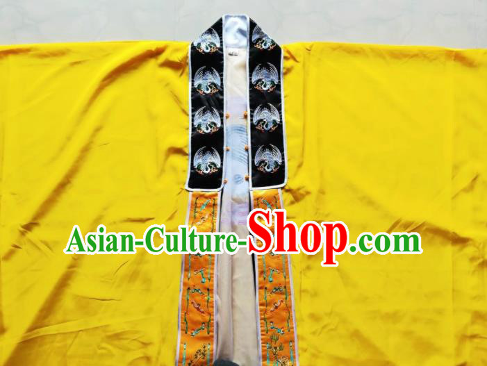 Chinese National Taoist Yellow Priest Frock Cassock Traditional Taoism Rites Costume for Men