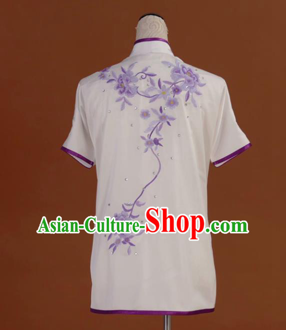 Chinese Tai Chi Embroidered Garment Outfits Traditional Kung Fu Martial Arts Training Costumes for Women