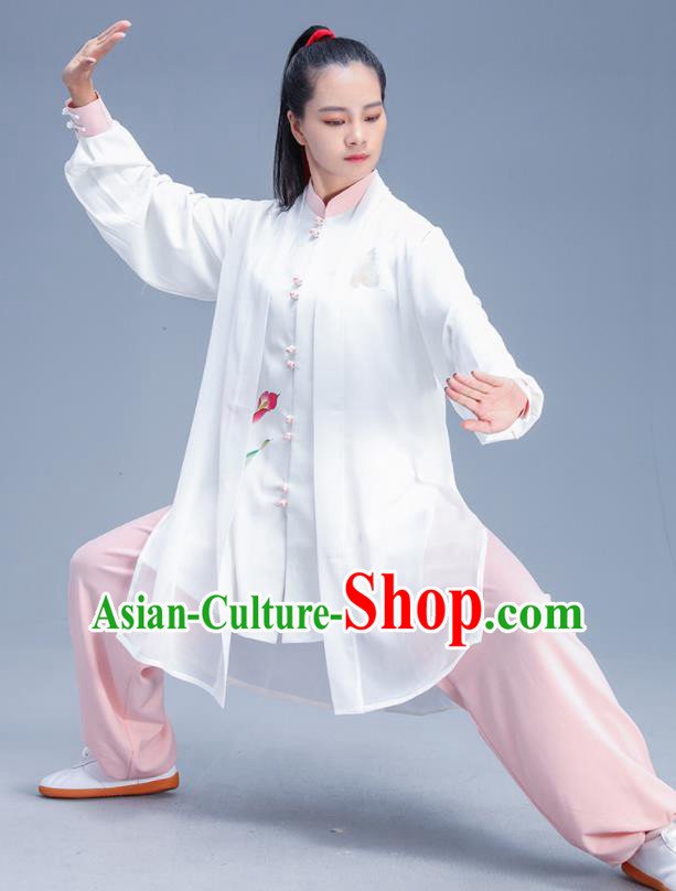 Chinese Traditional Kung Fu Competition Printing Orchid Outfits Martial Arts Stage Show Costumes for Women